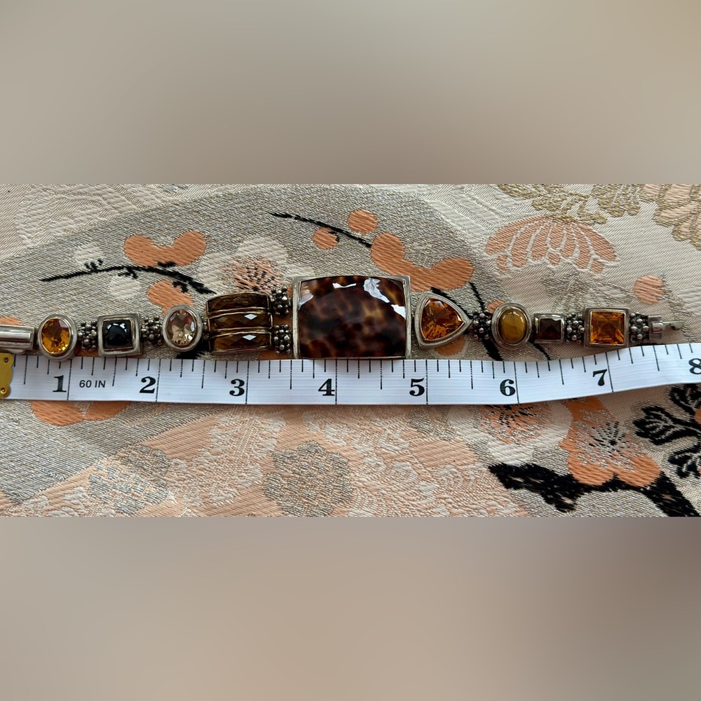 Michael Dawkins Sterling Silver Geometric Bracelet - Picture 3 of 11